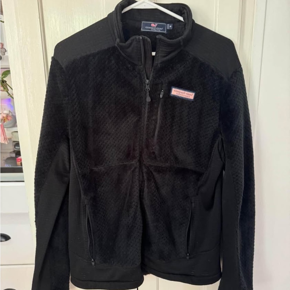 Vineyard Vines Black Fleece Jacket